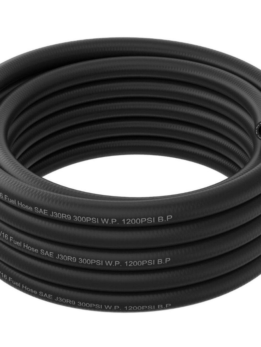 5/16 Fuel Hose Line, SAE 30R9 Push Lock NBR Rubber Black 10FT

Braided Polyester